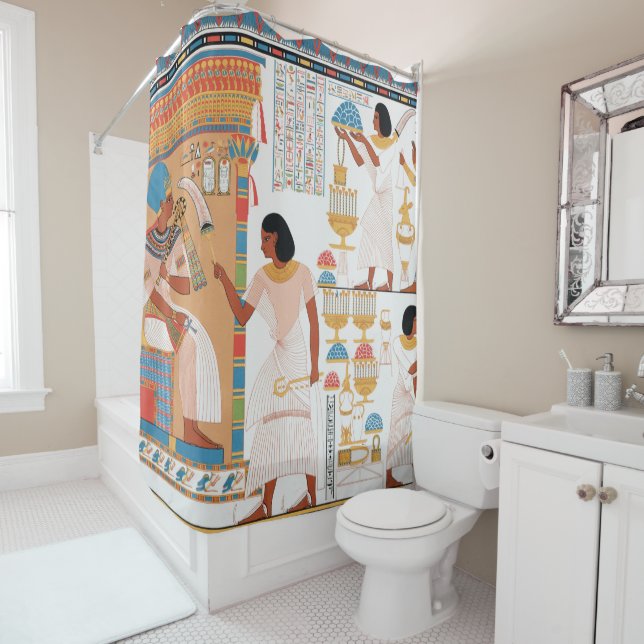 Rideaux De Douche Design royal égyptien (En situation)