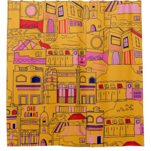 Rideaux De Douche Design sans couture motif mexicain. Textile de déc