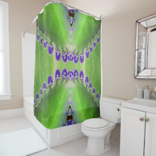Rideaux De Douche Design vert et violet