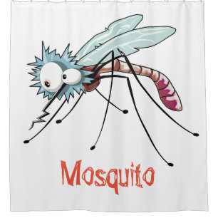 Rideaux De Douche Dessin animé de moustique