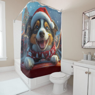 Rideaux De Douche Dessous de verre australien à rouleaux de chien de