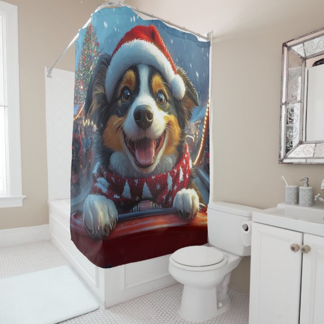 Rideaux De Douche Dessous de verre australien à rouleaux de chien de (En situation)