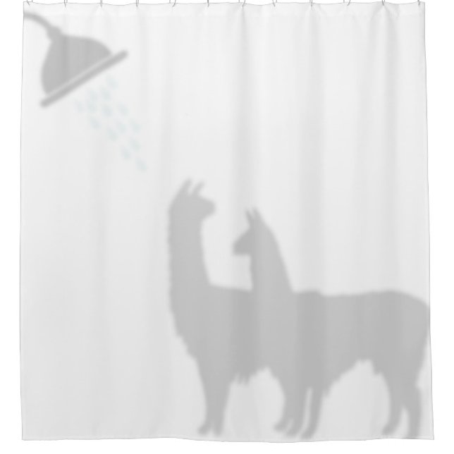 Rideaux De Douche Deux Llamas Shadow Silhouette Shadow Buddies (Devant)