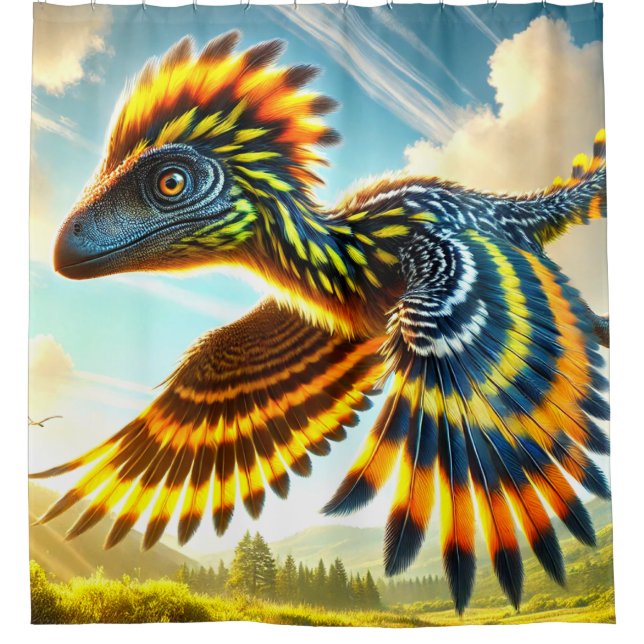 Rideaux De Douche Dinosaur Bird (Devant)