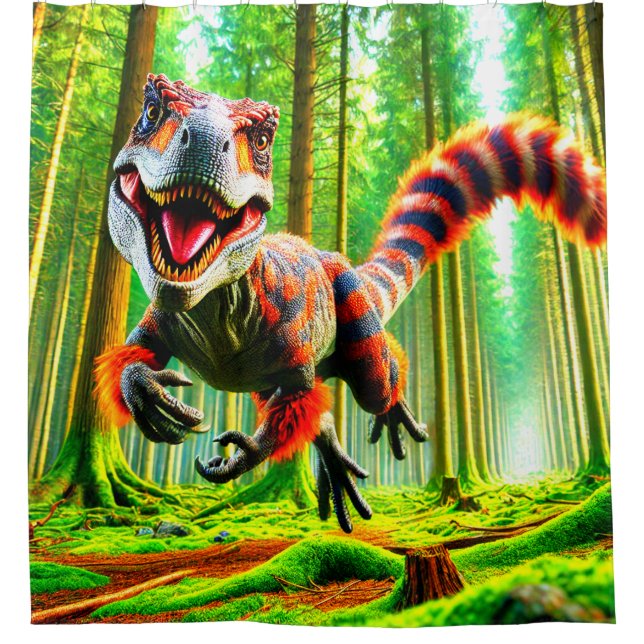 Rideaux De Douche Dinosaure (Devant)