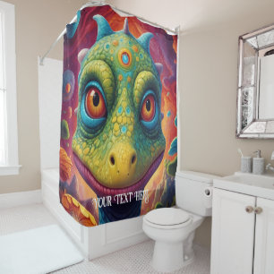Rideaux De Douche Dinosaure préhistorique Animaux colorés magiques