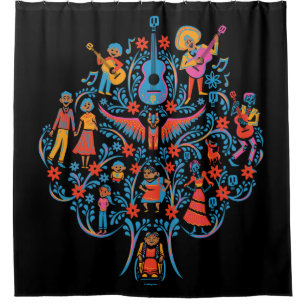 Rideaux De Douche Disney Pixar Coco Arborescence de caractères col
