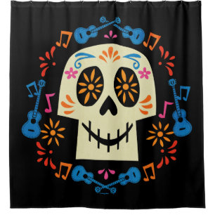 Rideaux De Douche Disney Pixar Coco Crâne de sucre gothique