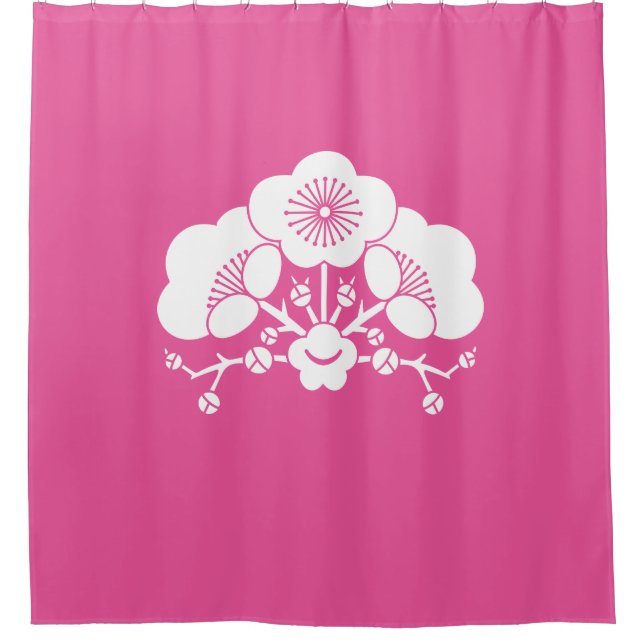 Rideaux De Douche Diverses fleurs de prunier (Devant)