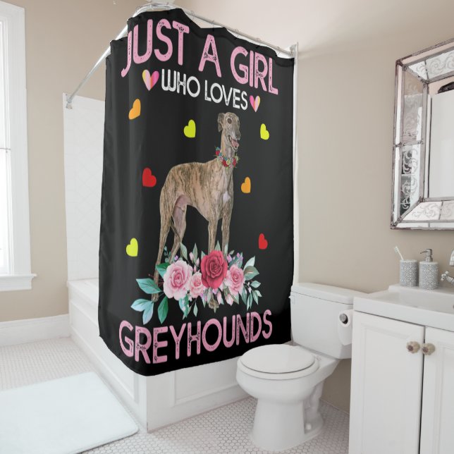 Rideaux De Douche Dog Just A Girl Who Loves Greyhounds (En situation)