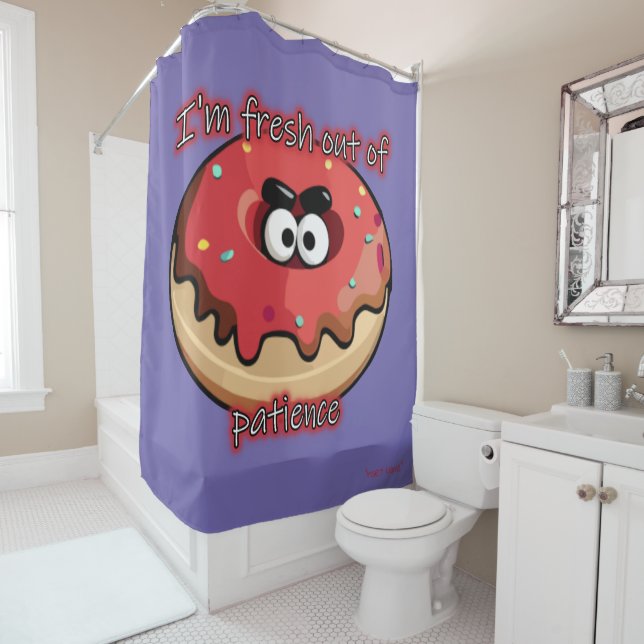 Rideaux De Douche Donut en colère : Frais par patience (En situation)