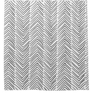 Rideaux De Douche Doodé artisanal Herringbone Boho Scandi minimal