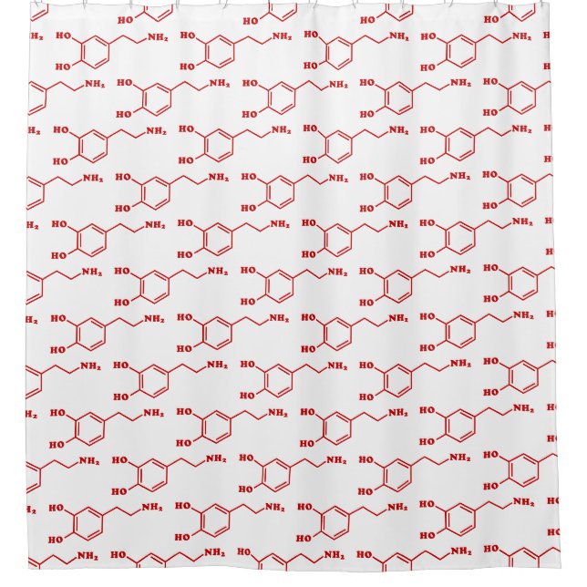 Rideaux De Douche Dopamine formule chimique moléculaire (Devant)