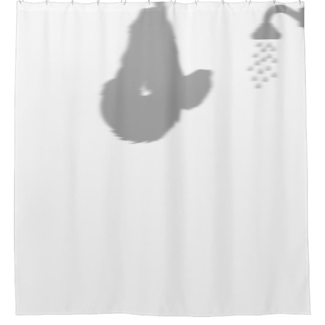 Rideaux De Douche Douche à fentes derrière Silhouette Ombre drôle (Devant)