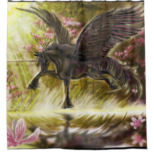 Rideaux De Douche Doux Touch~licorne ailée