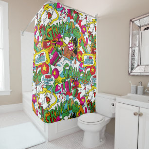 Rideaux De Douche Dr. Seuss   Grinch Motif Coloré