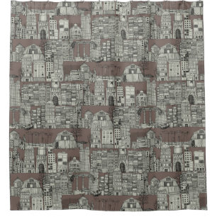 Rideaux De Douche drabe de toile dystopique