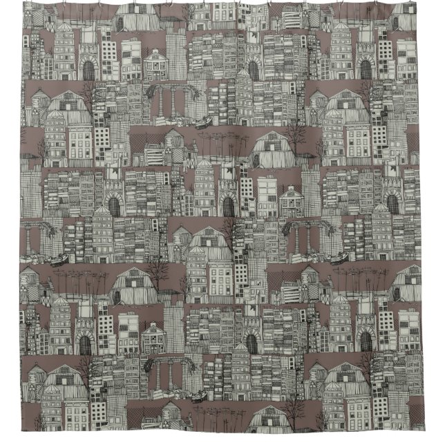 Rideaux De Douche drabe de toile dystopique (Devant)