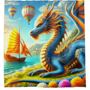 Rideaux De Douche Dragon Art
