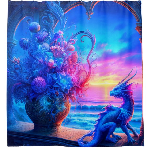 Rideaux De Douche Dragon Art (Devant)