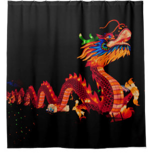 Rideaux De Douche Dragon de défilé chinois