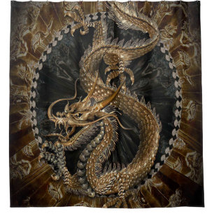 Rideaux De Douche Dragon oriental chinois dragon