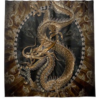 Rideaux De Douche Dragon oriental chinois dragon