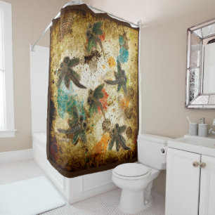 Rideaux De Douche Dragonfly Rustic Splash