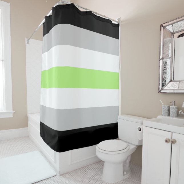 Rideaux De Douche Drapeau Agender (En situation)
