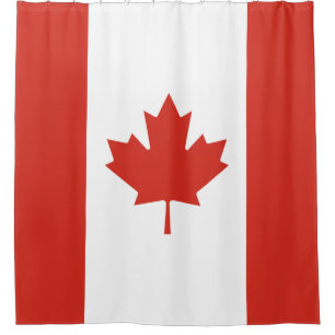 Rideaux De Douche Drapeau canadien (Feuille d'érable) (Canada)