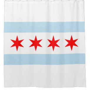Rideaux De Douche Drapeau de Chicago