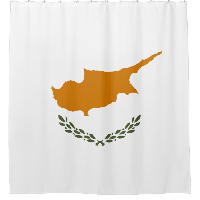Rideaux De Douche Drapeau de Chypre (Chypre grecque) (Devant)