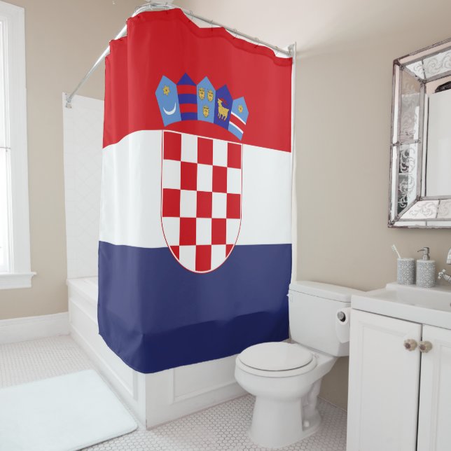 Rideaux De Douche Drapeau de Croatie (En situation)