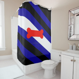 Rideaux De Douche Drapeau de fierté de jeu de chiots de SlipperyJoe