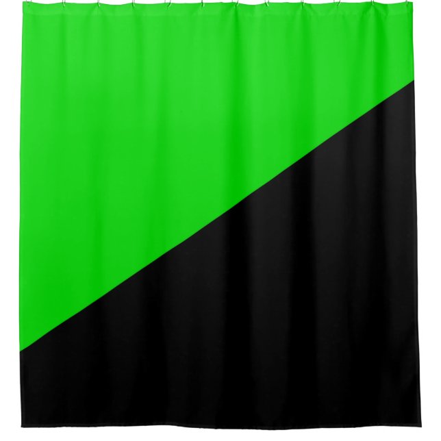 Rideaux De Douche Drapeau de l'anarchisme vert (Devant)