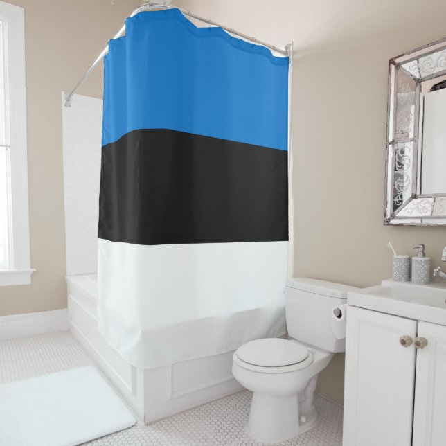 Rideaux De Douche Drapeau de l'Estonie (En situation)