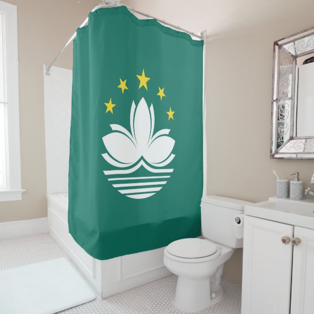 Rideaux De Douche Drapeau de Macao (En situation)