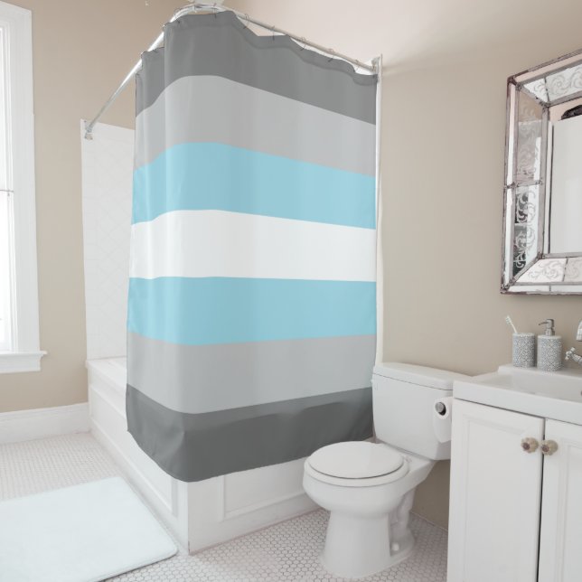Rideaux De Douche Drapeau demigay (En situation)