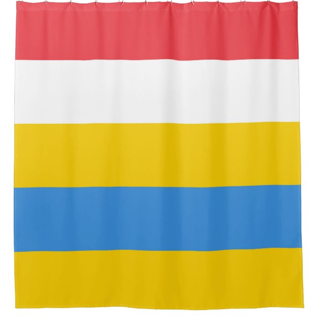 Rideaux De Douche Drapeau des couleurs rayées d'Aruba (Devant)
