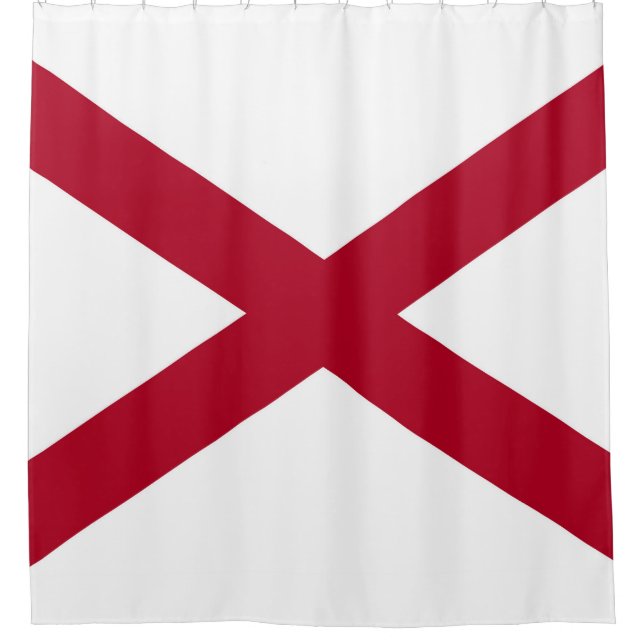 Rideaux De Douche Drapeau d'État de l'Alabama (Devant)