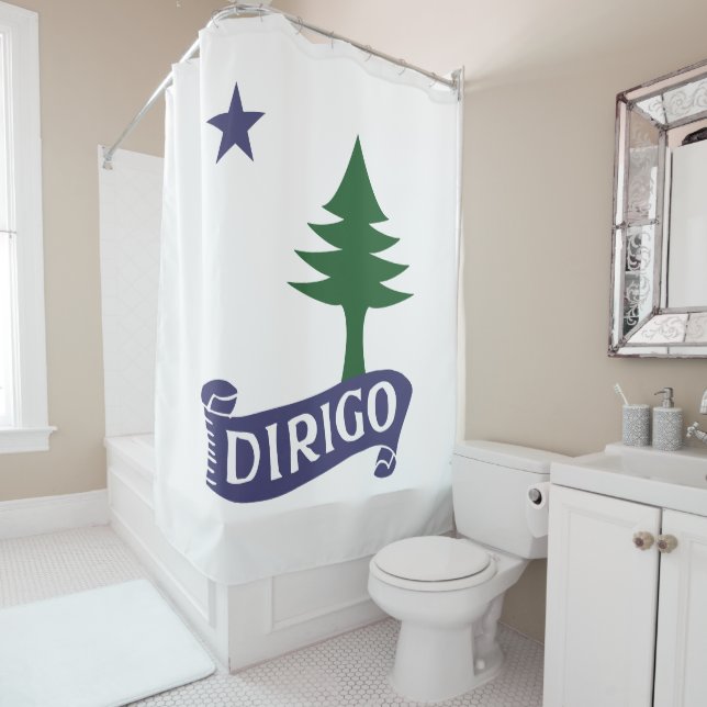Rideaux De Douche Drapeau Dirigo/1901 (En situation)