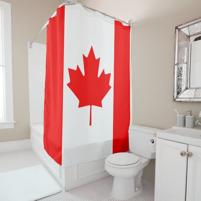 Rideaux De Douche Drapeau du Canada (En situation)