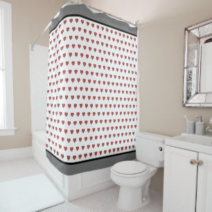 Rideaux De Douche Drapeau du cœur de T&T