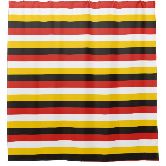 Rideaux De Douche Drapeau égyptien rayures pays symbole motif noir r (Devant)