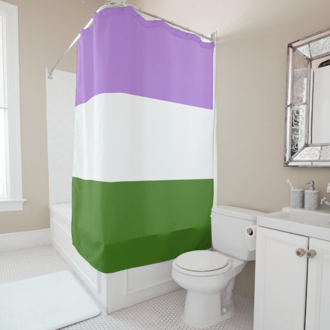 Rideaux De Douche Drapeau Genderqueer (En situation)