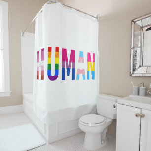 Rideaux De Douche Drapeau LGBT HUMAN Mois Gay pride Transgenre