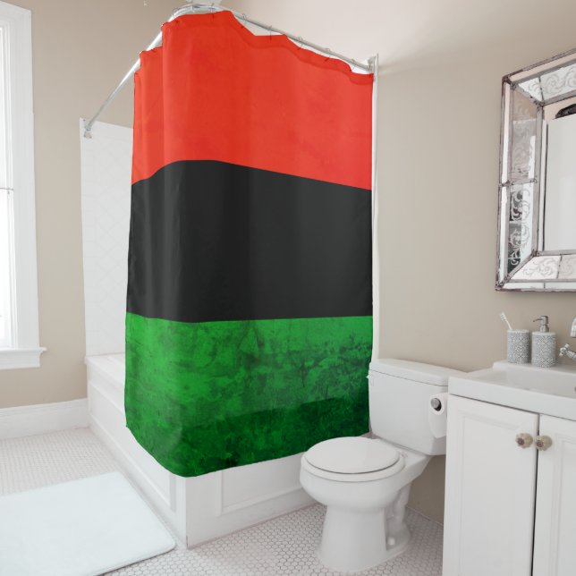 Rideaux De Douche Drapeau panafricain de l'UNIA (En situation)