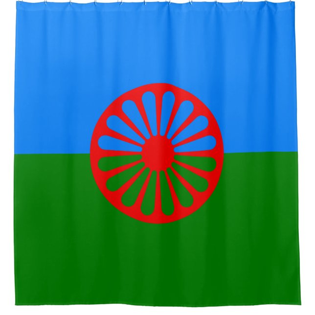 Rideaux De Douche Drapeau romani (Devant)