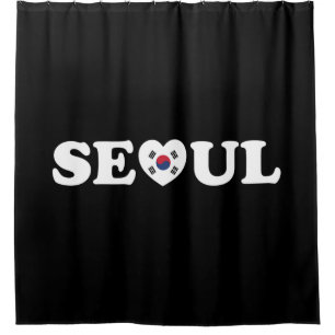Rideaux De Douche Drapeau Seoul Love Heart Taegeukgi