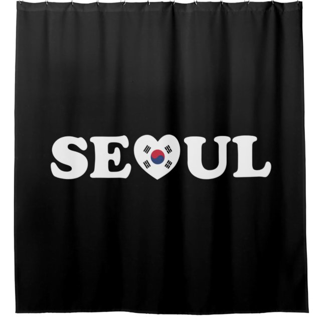 Rideaux De Douche Drapeau Seoul Love Heart Taegeukgi (Devant)